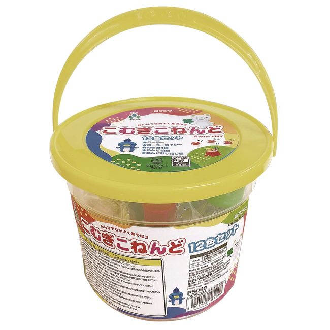 Kutsuwa PS050 Knotted Dough with Bucket, 12 Color Set