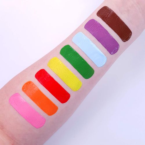 Moon Creations Face & Body Paint Tubes | Set of 8 | 12ml | Ready to Use Face Paint | No Flake | Cruelty Free, Made in UK | Face Paint for Kids, Adults, Fancy Dress, Festivals, Halloween & More