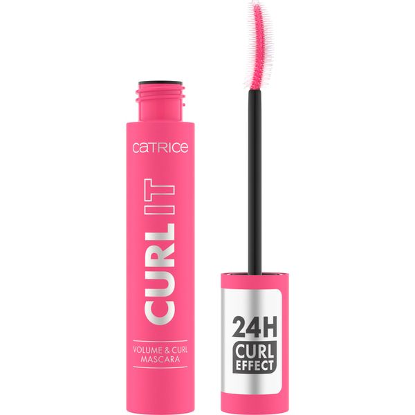 Catrice Curl IT Volume & Curl Mascara, n. 010, nero, a lunga durata, volumizzante, vibrante, intenso, opaco, vegano, senza particelle di microplastica, senza nanoparticelle, senza profumo, confezione