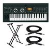 Korg microKORG XL+ 37 Key Synthesizer Vocoder Bundle with Stand and Cables