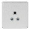 Knightsbridge SF5ABCG Screwless Unswitched Round Socket, Silver