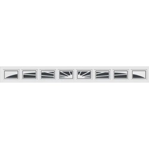 HOLMES Garage Doors WHITE SUNSET 505  Window Inserts/Short Panel  Set of 8