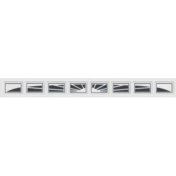 HOLMES Garage Doors WHITE SUNSET 505  Window Inserts/Short Panel  Set of 8