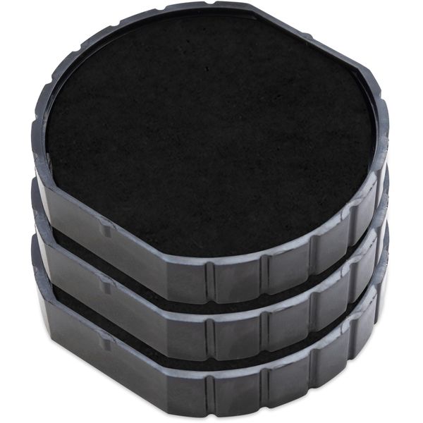 E/R30 Replacement Pad Compatible for 2000 Plus Printer R30 - Water Based - Pack of 3 - Black