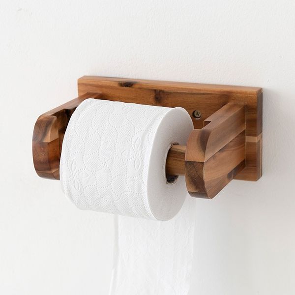 Sorohome Wooden Toilet Paper Holder BDC34 Acacia