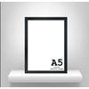 A5 picture frames pack of 3 frames black (Black, A5-210 x 148mm)