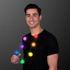 FlashingBlinkyLights Rainbow Party LED Globes Light Up Necklace
