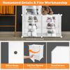 12Pcs Shoe Organizer Boxes,White Plastic Stackable Shoe Storage Bin,Space Saving