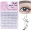 Partial False Eyelashes, A Shape, 0.3 inches (8 mm), C Curl, Self Eyelashes, A-Shape, Natural Type, A-Shaped