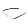Henghao Portable Ultra Lightweight Rimless Reading Glasses 8 Colors Available Senior Glasses Stylish Reading Glasses with Exclusive Case H6035 (Black Plaid, +2.50)
