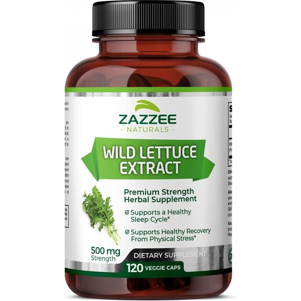 Extra Strength Wild Lettuce Extract 1500Mg 120 Capsules Vegetarian Supplement