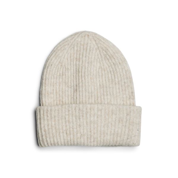 PIECES Women's Pcmoella Hood Noos BC Beanie, White cap grey / detail: melange