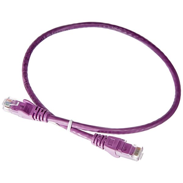 PremiumCord Network Cable, Ethernet, LAN & Patch Cable Cat6, UTP, Quick Flexible & Robust RJ45 Cable 1Gbit/S, AWG 26/7, Copper Cable 100% Cu, Purple, 0.5 m