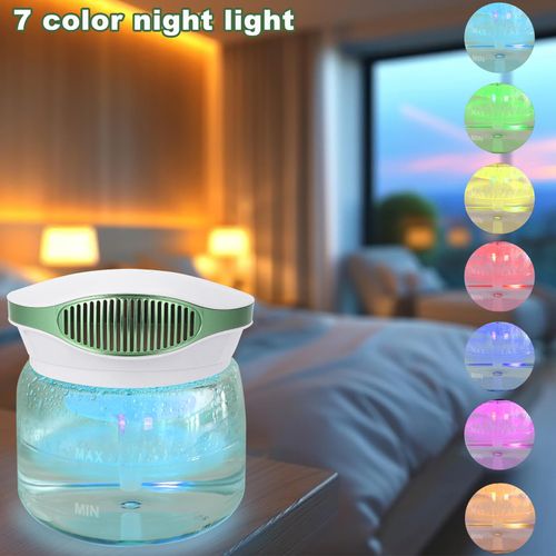 HimAoto Water Air Purifier for Home, Air Washer Aroma Diffuser, Rainbow Air Purifier, Air Washer Humidifier, Essential Oils Aroma Fresher With Night light for Home, Office, Bedroom