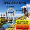 Spring Snap Hook, Lsquirrel Stainless Steel Carabiner Clip Quick Link 12PCS