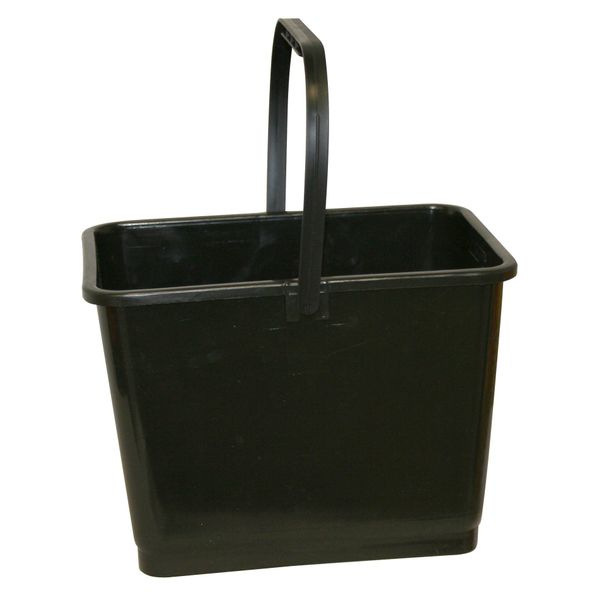 Mallory 864 Bucket with Handle, 2 Gallon Capacity, Black, 2 Gallon (256 Ounces)