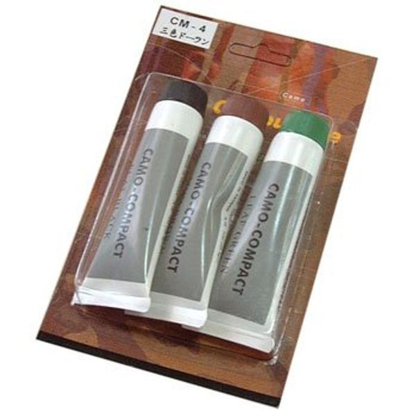 Camouflage 3 Color Dolan Tube 3-Pack, Face Paint