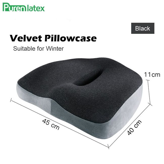 Memory Foam Hemorrhoid Tailbone Cushion Small Black Seat Cushion