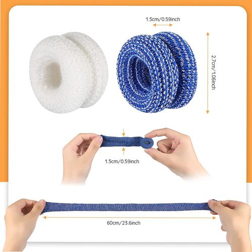 Finger Bandage SENRISE Finger Bandage Tubular, First Aid Tubular Bandage Finger Bobs Cots Buddies Blue/White Dressings, for Finger Sprains & Swelling (10PCS, Blue)