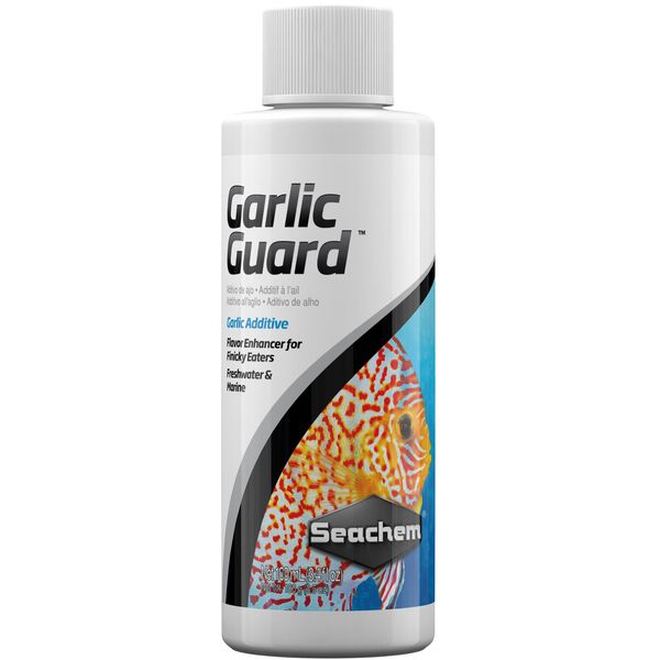 Seachem Garlic Guard 100mL Liquid Garlic Additive Fish Food Flavor Enhancer