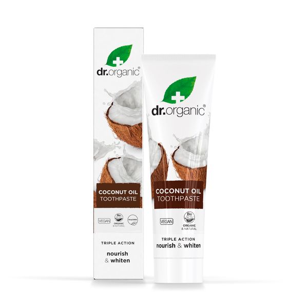 Dr. Organic Coconut Oil Whitening Toothpaste, 100 ml