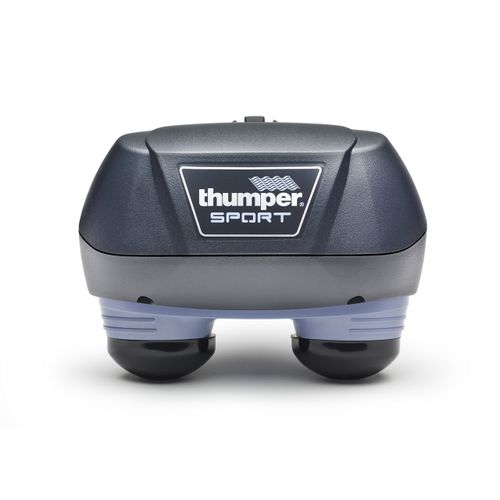 Thumper Sport Percussive Massager - Deep Tissue Home use Massage for Muscles, Back, Shoulders, Neck, Legs, arms. Portable Therapy Action Electric Handheld Massager with Long Handle