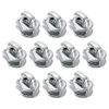 sourcing map 10 Pcs Zipper Sliders, #3 Zipper Pull Replacement for Sewing Bags Coats Jackets Closed-End Pulls Replacing, Silver