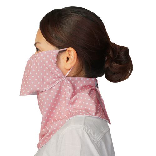 YAKeNU UV CUT MASK UV Protection Face Cover Dot Yakenu Face Cover (Velcro, 592 Dot Pink)