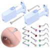 Firstomato 2 Pack Self Use Nose Piercing Gun Safe Nose Piercing Kit Tool Painless and Allergy Free Nose Piercer with Hypoallergenic Nose Studs