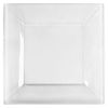 10.75" Disposable Fancy Square Clear Plastic Dinner Plates Splendid 30pcs