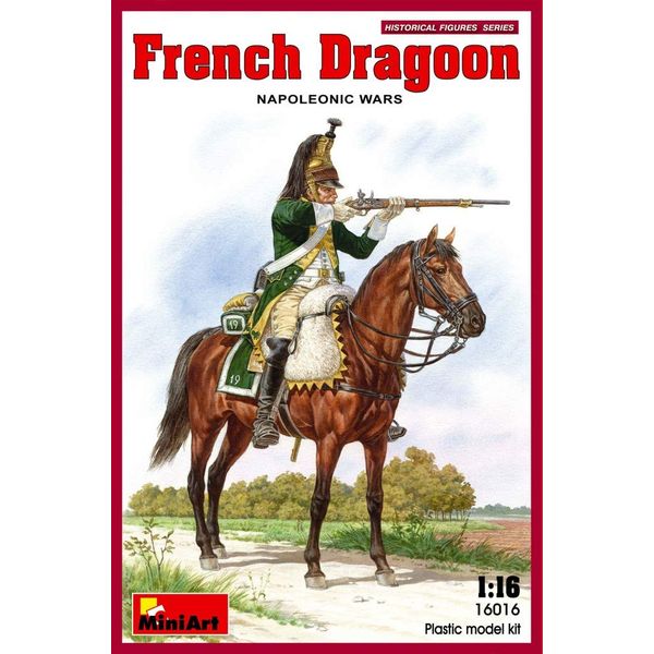 MiniArt 1:16 Scale French Dragoon Napoleonic Wars Plastic Model Kit, 17.8 x 4.8 x 17.3 centimetres