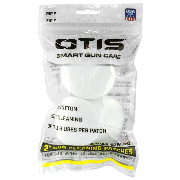 Otis Technology 100-Pack Small Caliber Cleaning Patches for Precision Gun Care