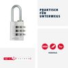 ABUS Combination Lock 145/20 Titanium - Luggage Lock, Locker Lock and Much More. - Aluminium Padlock - Individually Adjustable Numerical Code - ABUS Security Level 3