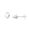 Sterling Silver Solid Punk Unisex Circular Cone Spike Stud Earrings