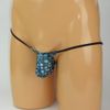Men's 2-way Stretch Bubble Pattern Tiny Thong Blue