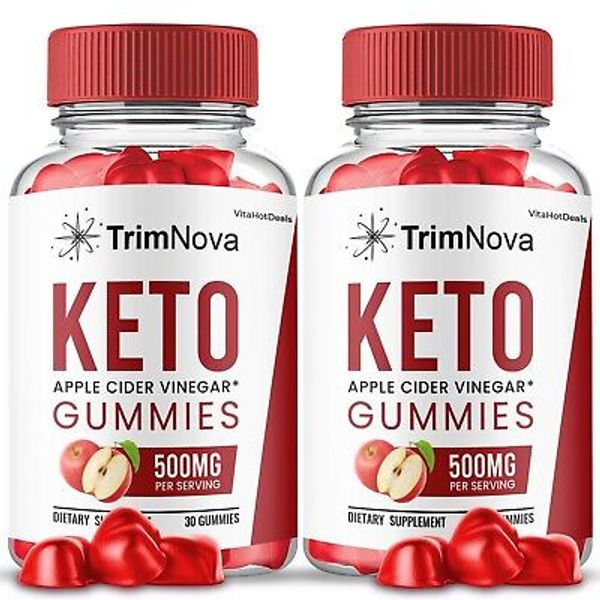 TrimNova Keto ACV Gummies. Maximum Strength Trim Nova Gummies  (2 Pack)