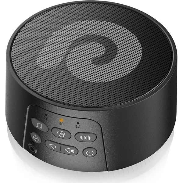 White Noise Machine - D3 Pro Sleep Sound Machine, Rechargeable Black