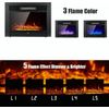28.5" Electric Fireplace Wall Mounted Insert Heater w/ Remote & 3 Flames , 1500W