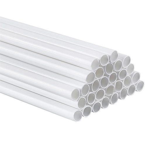 OLYCRAFT 30Pcs ABS Plastic Round Tubes 9.8 Inch Length White Plastic Model Tube Plastic Dowel Rods 5mm ID 6mm OD Round Hollow Tubing Rod for DIY Sand Table Architectural Model Making Decorations