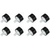 sourcing map M4 Thread Rubber Mounts, Vibration Isolators, Cylindrical Shock Absorber with Studs 15 x 8mm 8pcs