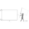 Taka Seal Streamer Flag 40-3100 Plain White Large Flag
