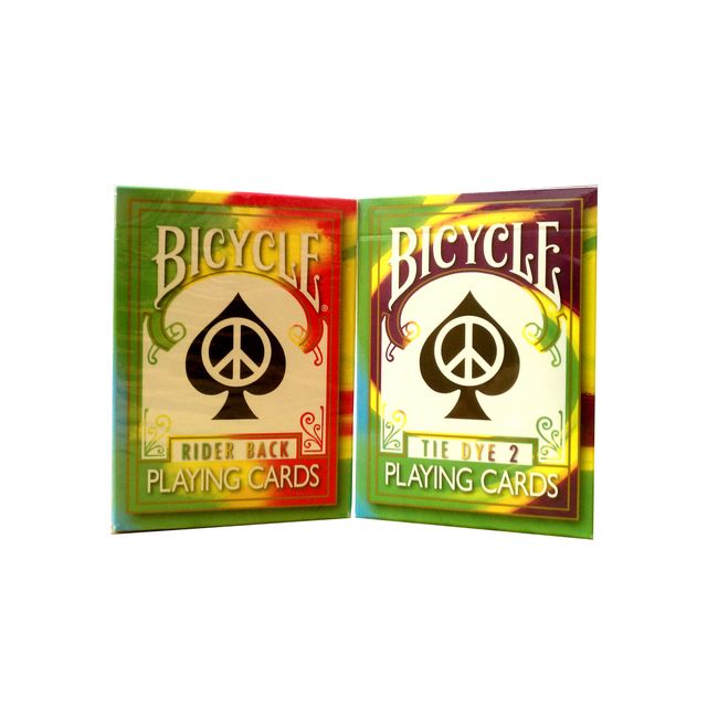 Lot 2 Bicycle Tie Dye Playing Cards Collection 3rd and 4th Generation Decks