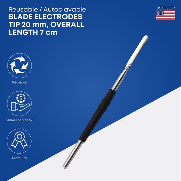 Reusable Blade Electrodes Surgical Pencil 3/32" Electrosurgical Electrode