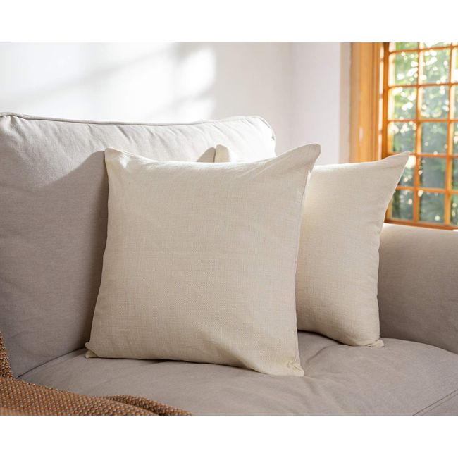 White Solid Decorative Throw Pillow Cover / Cushion Cover 18x18