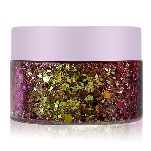 GL-Turelifes Chameleon Body Glitter, Face Chunky Glitter, Eyeshadow Glitter che cambia colore Glitter sotto luce per occhi, viso, capelli, labbra e corpo Festival Glitter Cosmetic (#02 Oro)