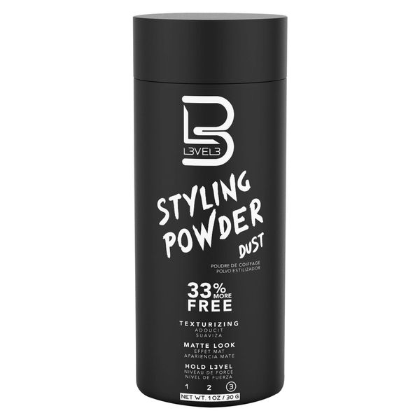 L3 Level 3 Styling Powder - Natural Look Mens Powder - Easy to Apply with No Oil or Greasy Residue (Small - 30 Grams)