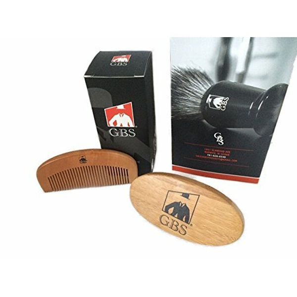GBS Combo Set (2pc Kit) Premium Oval & Bamboo All Fine Beard Comb