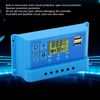 Solar Panel Controller, Blue Parameter Adjustable LCD Display PWM MPPT 12V 24V Solar Controller for Home (10A)