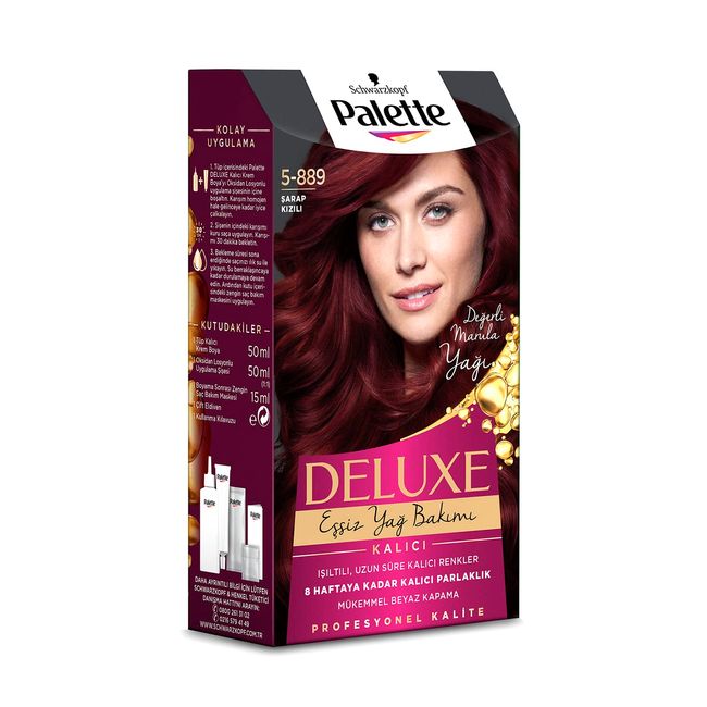 Palette Schwarzkopf Deluxe 5-889 Şarap Kızılı Kadın Saç Boyası