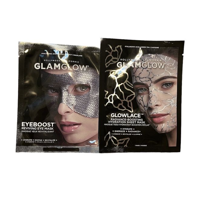 New Authentic GlamGlow Eyeboost Eye Mask & Glow Lace Face Mask GLAMGLOW Masks 💕